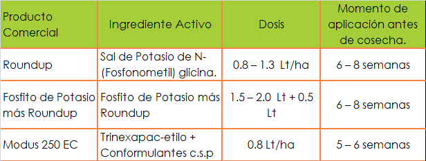 Madurantes en caña azúcar