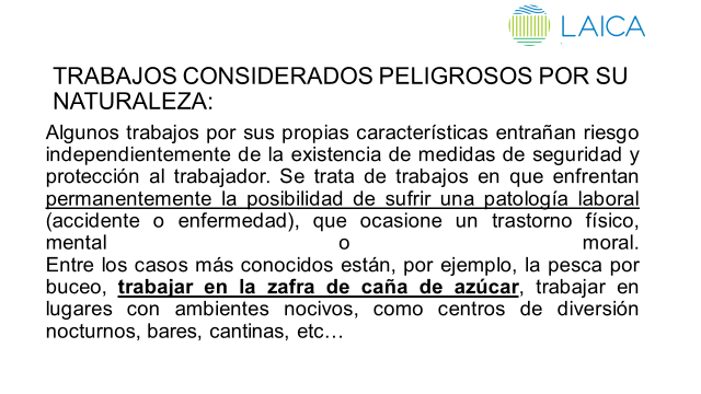 Ley de prohibición del trabajo en adolescentes.