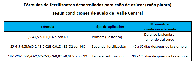 Fertilización caña planta