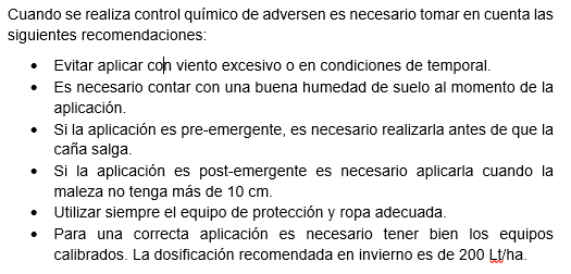 Recomendaciones para una buena aplicación de herbicidas