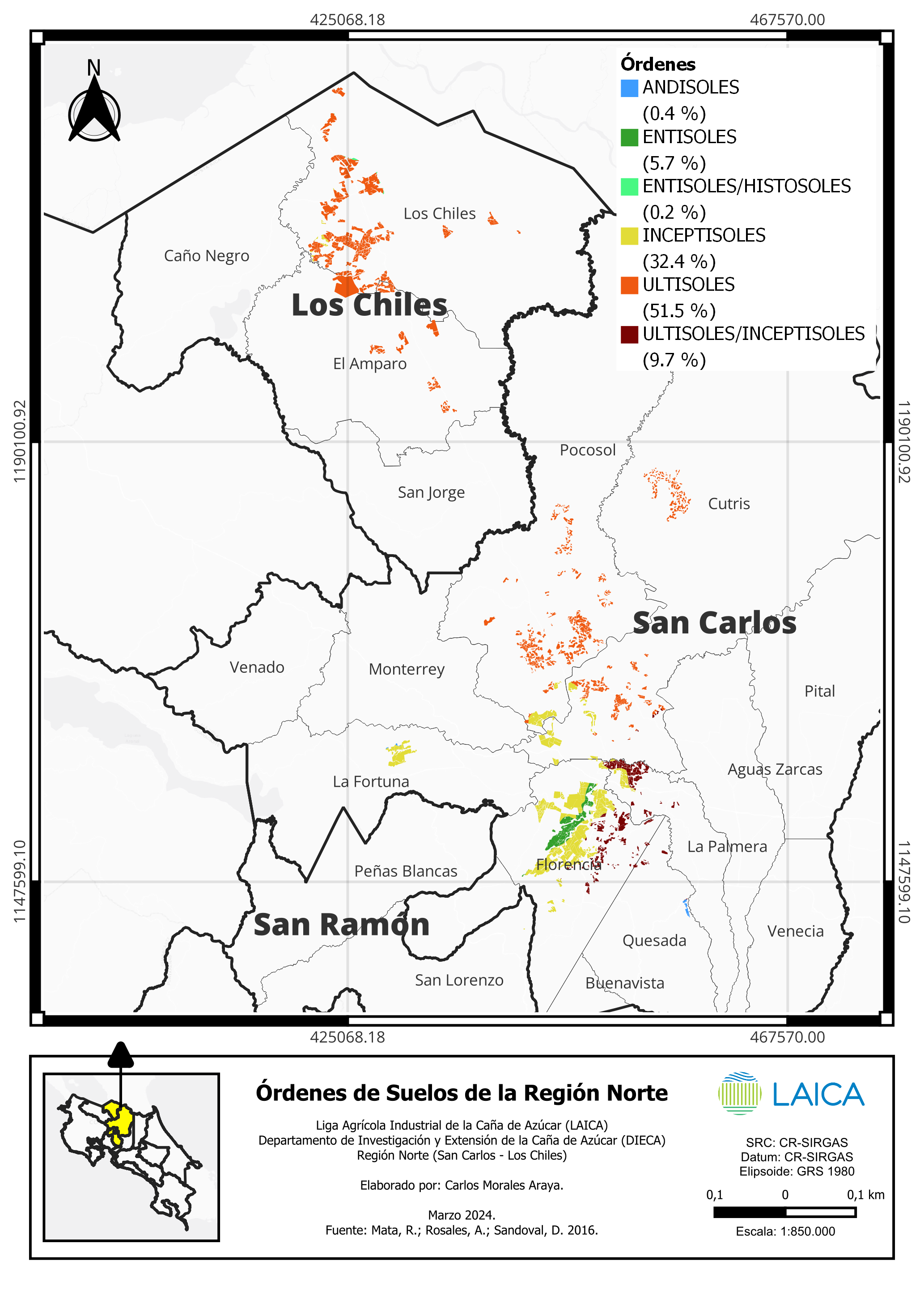 Mapa de órdenes de suelos.