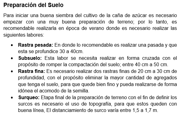 Aspectos a Considerar para una muy buena preparación de terreno